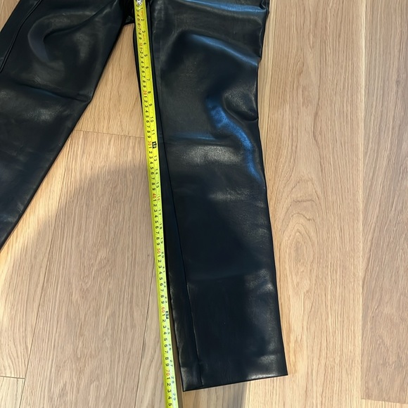 Aritzia Babaton Mid Rise leather pants. Black. Size 0 - Picture 5 of 8